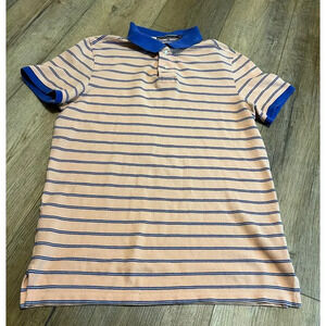 Vintage Gianni Valentino Striped Polo Short Sleeve Shirt Mens Size Medium Preppy